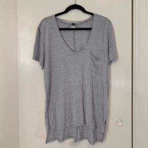 free people v-neck pocket tee